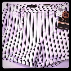 Almost Famous High Waist  Striped Shorts 1…